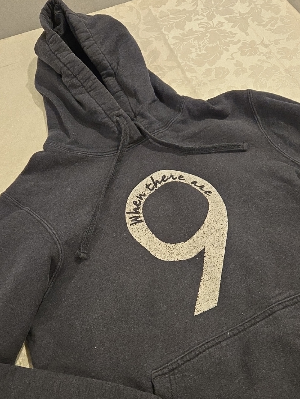 RBG Feminist Black Hoodie That Says "When There Are 9" Size Small